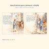 Páginas ilustradas da história de Daniel na Cova dos Leões