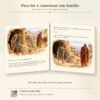 Livro aberto nas páginas em que Davi mostra o tecido e fala com Saul diante da caverna.