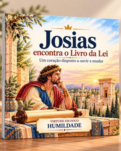 Capa do livro infantil Josias Encontra o Livro da Lei, da coleção Virtude em Foco — Humildade